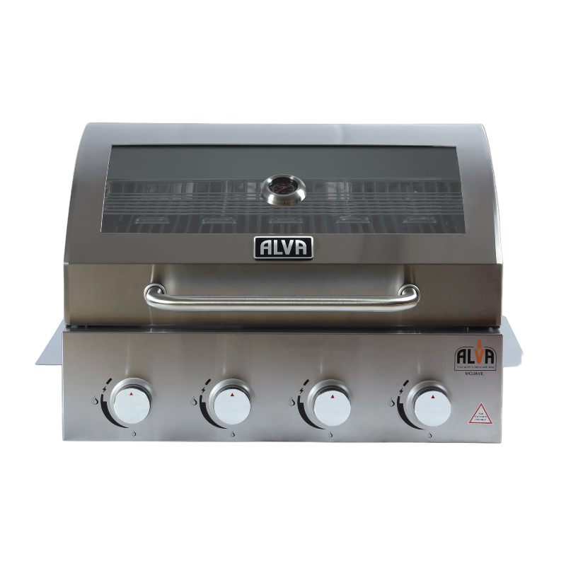 Alva Mojave 4-Burner Glass Hood Drop-In Gas BBQ GSS4BTT
