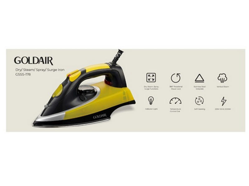 Goldair Dry Steam Spray Surge Iron GSSS-178 (7498301702233)