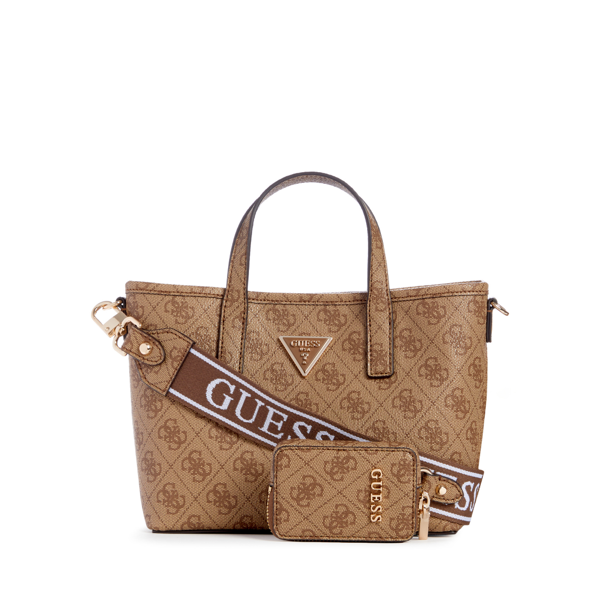 Guess Latona II 4G Logo Mini Tote Handbag Latte SG869175