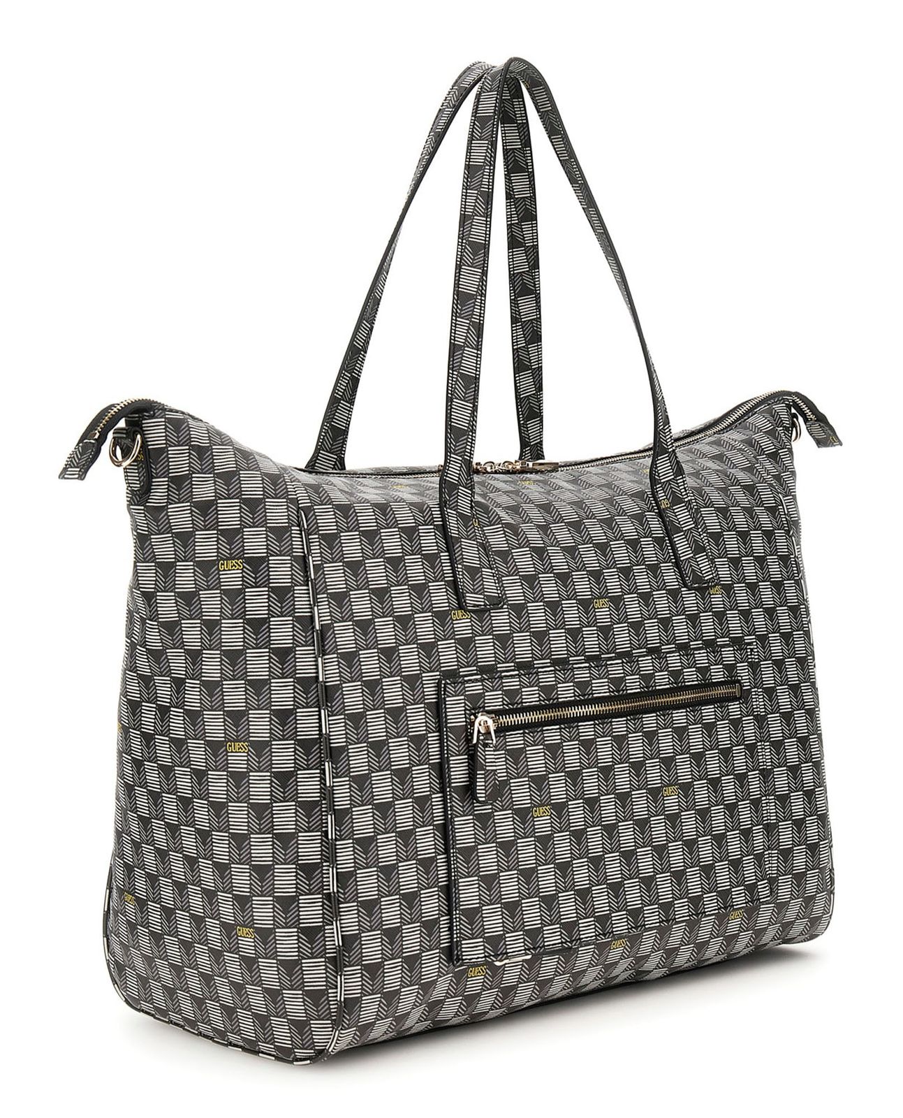 Guess G Wave Carryon Large Tote Black Logo (8038630424665)