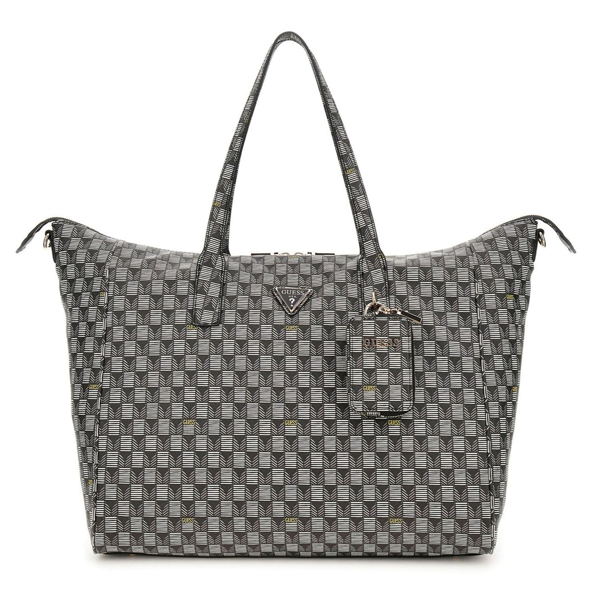 Guess G Wave Carryon Large Tote Black Logo (8038630424665)