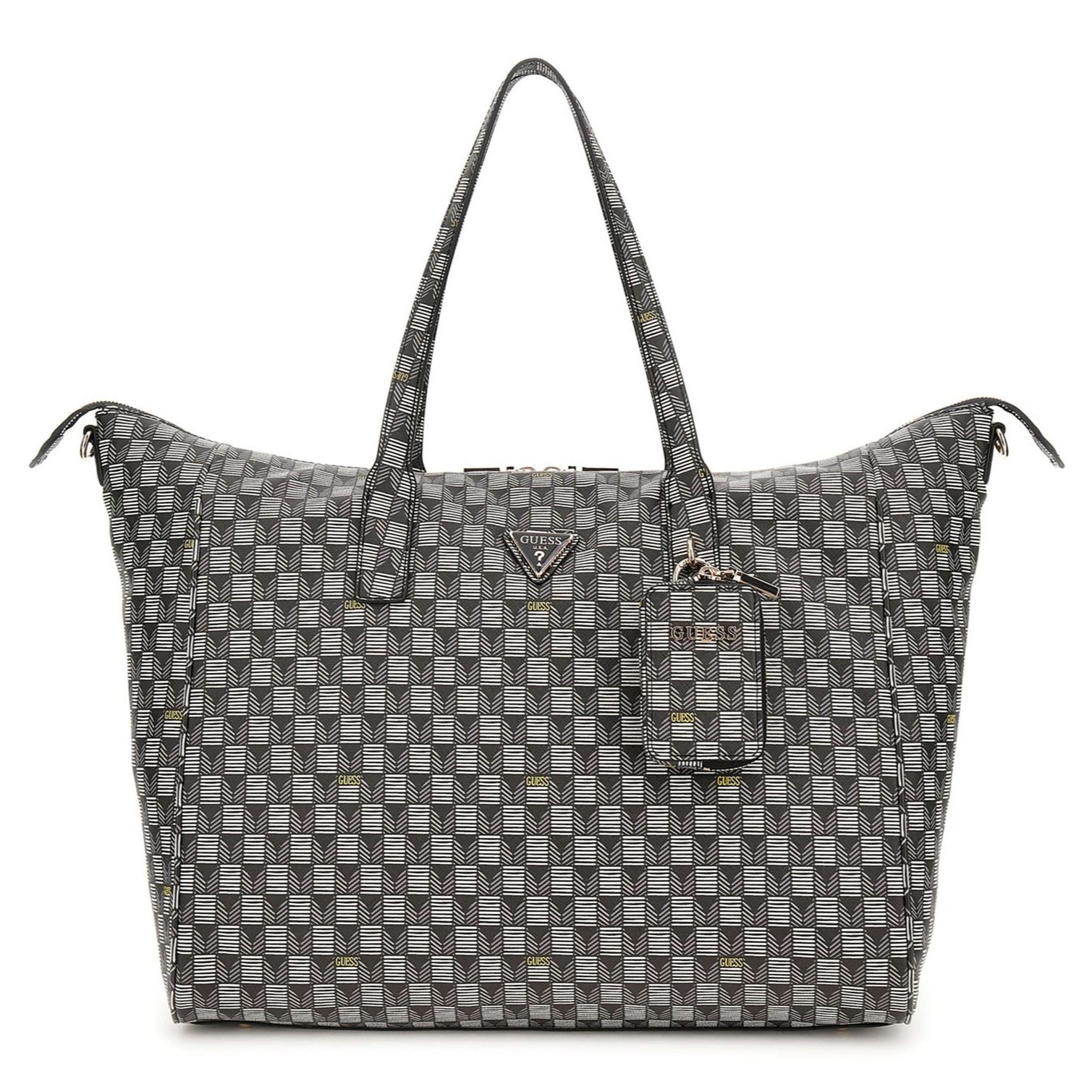 Guess G Wave Carryon Large Tote Black Logo (8038630424665)