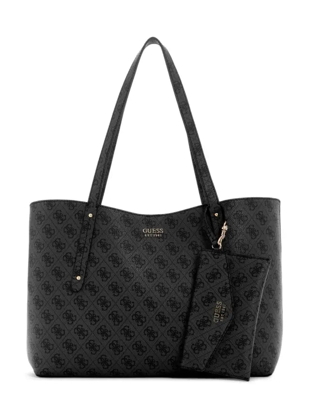 Guess Women Bag Brenton Tote Coal Black LG964823.