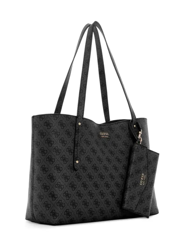Guess Women Bag Brenton Tote Coal Black LG964823.