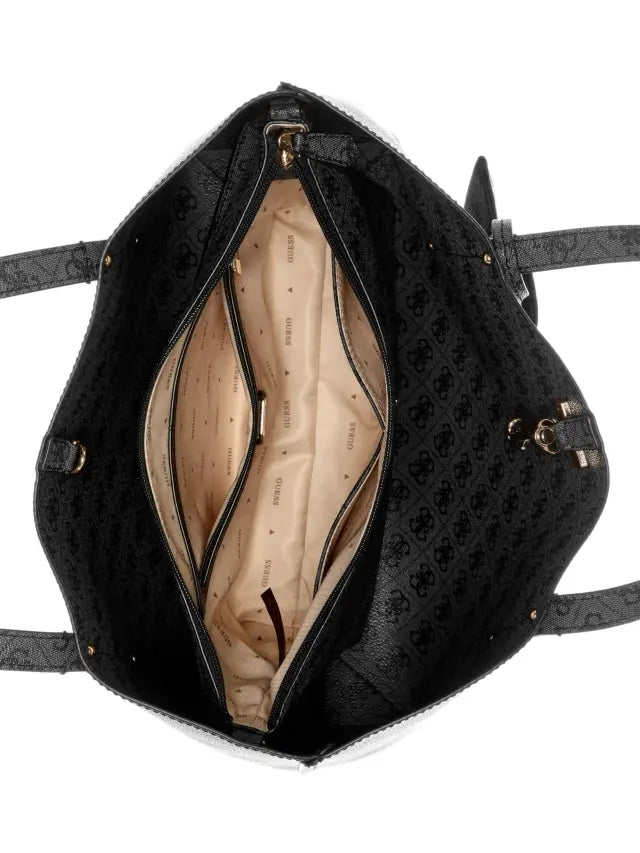 Guess Women Bag Brenton Tote Coal Black LG964823.