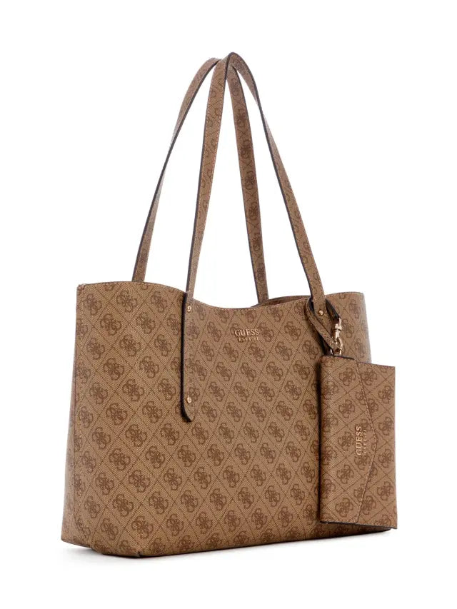 Guess Women Bag Brenton Tote Latte Brown LG964823.
