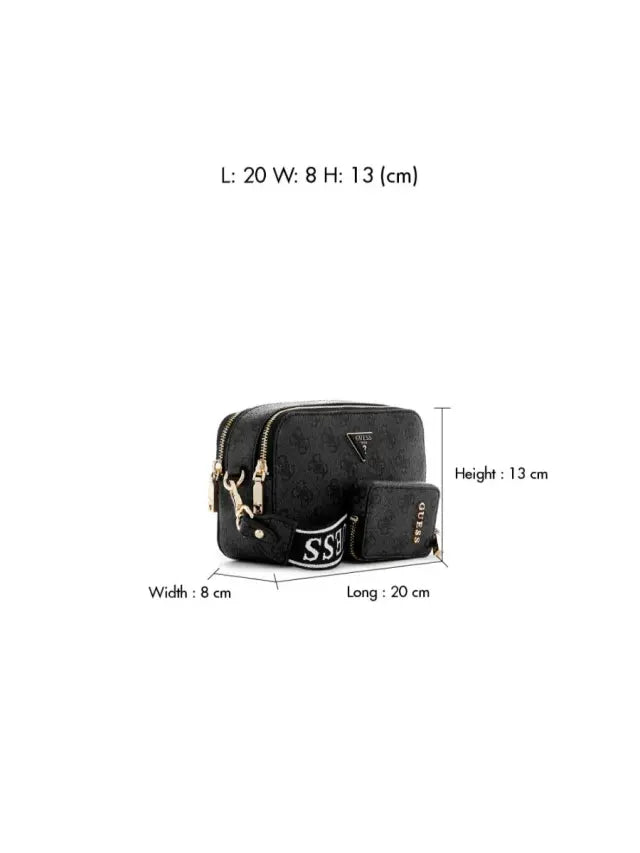 Guess Women Bag Latona II Camera Crossbody Black SG869113.