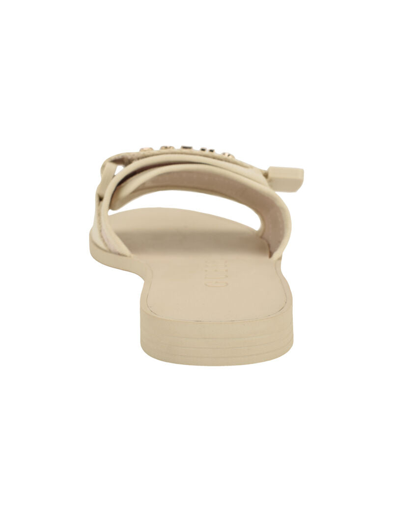 Guess Women's Elyze 4G Sandal Slide -Ivory GM19601