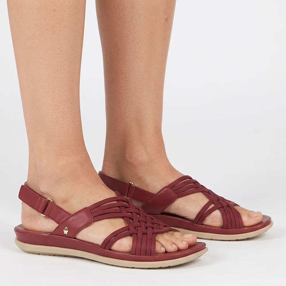 Hush Puppies Ladies Soft Style Irewa Sandal-Dark Red SSL01681DKRE