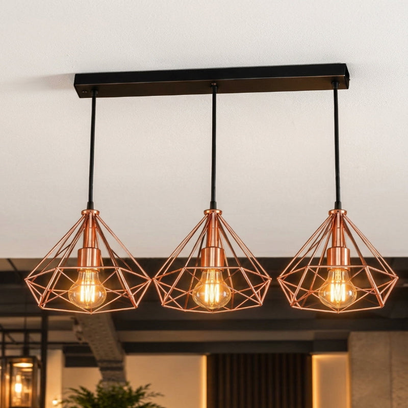 Rose Gold Pendant Light 6033/3.