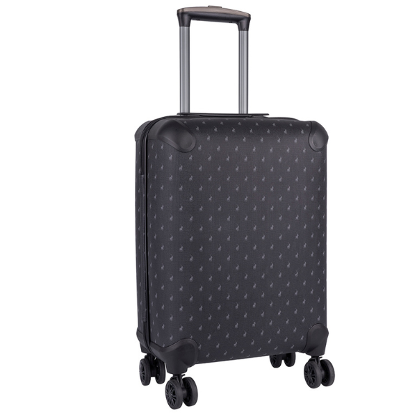 Polo Double Pack 4 Wheel Trolley Case In Charcoal PO4427188.