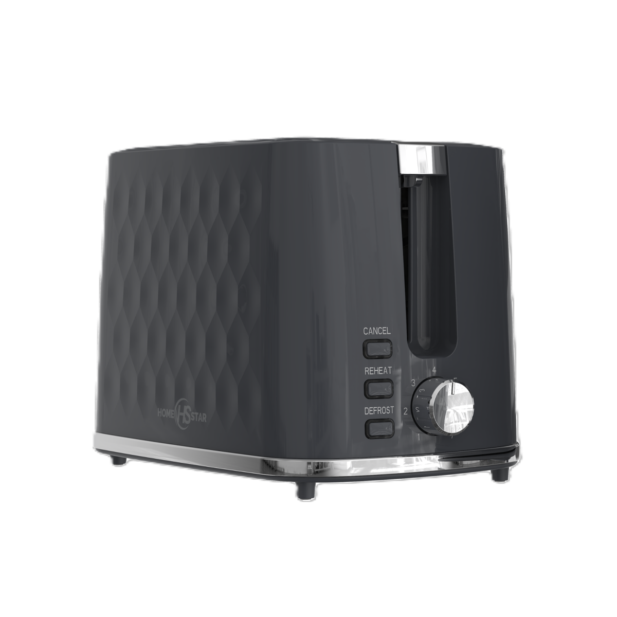 Homestar Electric Toaster 2 Slice Honeycomb Grey HS-JY62100A.