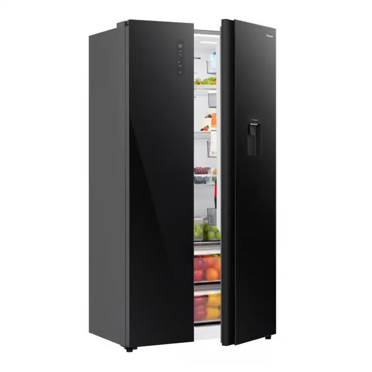 Hisense 541L Reflect Black Series Side By Side Refrigerator H680SMIB-WD