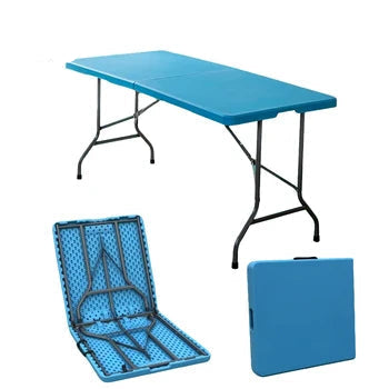 Rectangular Event Folding In Half Table 1.8cm Teal FT-Teal