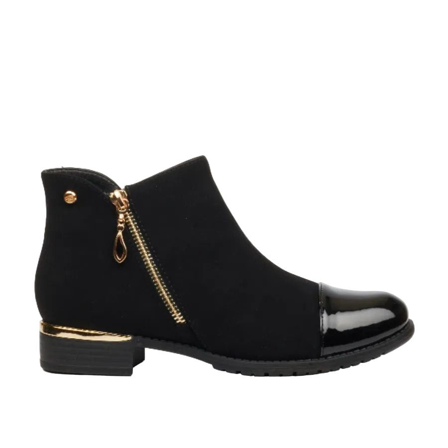 Miss Black Ladies Boots Hadar 1 Ankle Faux Nubuck – Black.