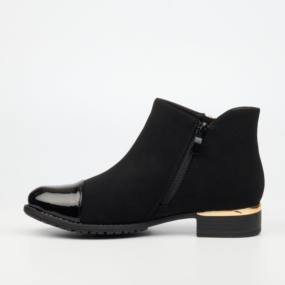Miss Black Ladies Boots Hadar 1 Ankle Faux Nubuck – Black.