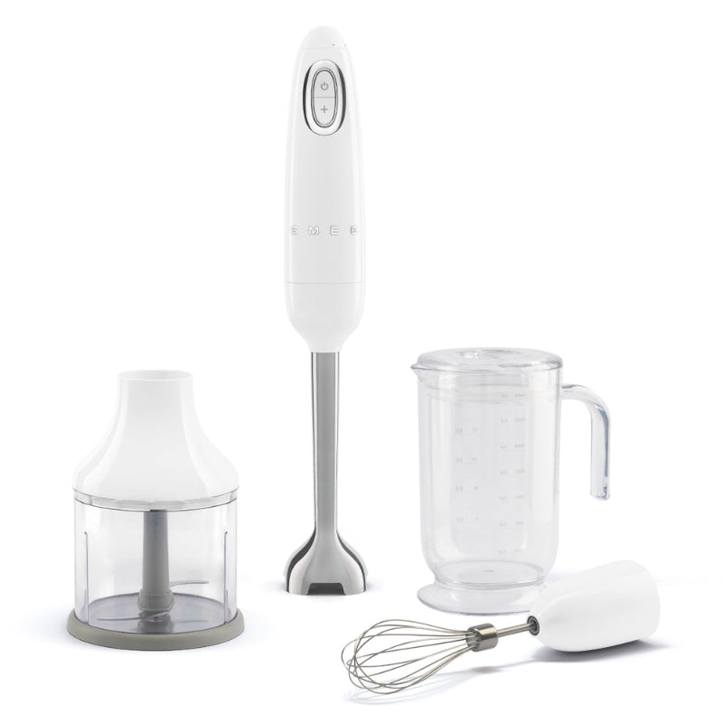 Smeg 50's Style Hand Blender with Accessories White HBF03WHEU