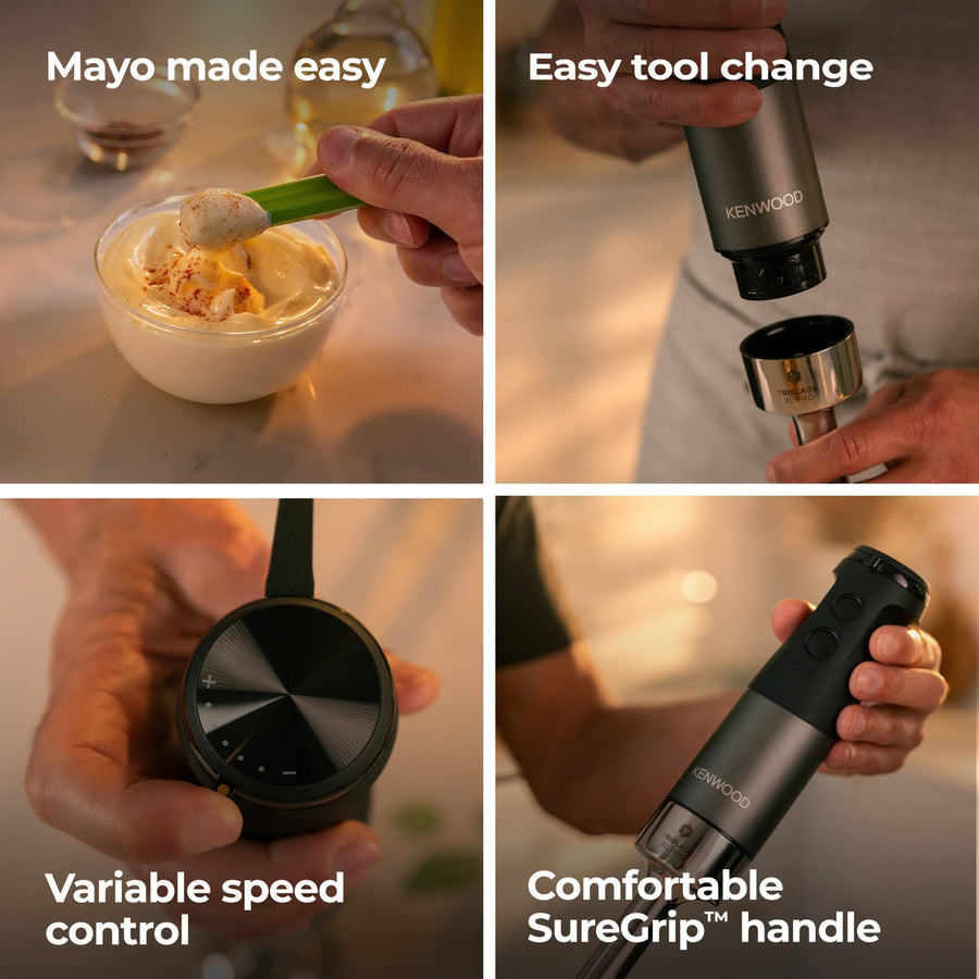Kenwood Triblade™ XL Pro Hand Blender & Accessories 1200W HBM80.327BK