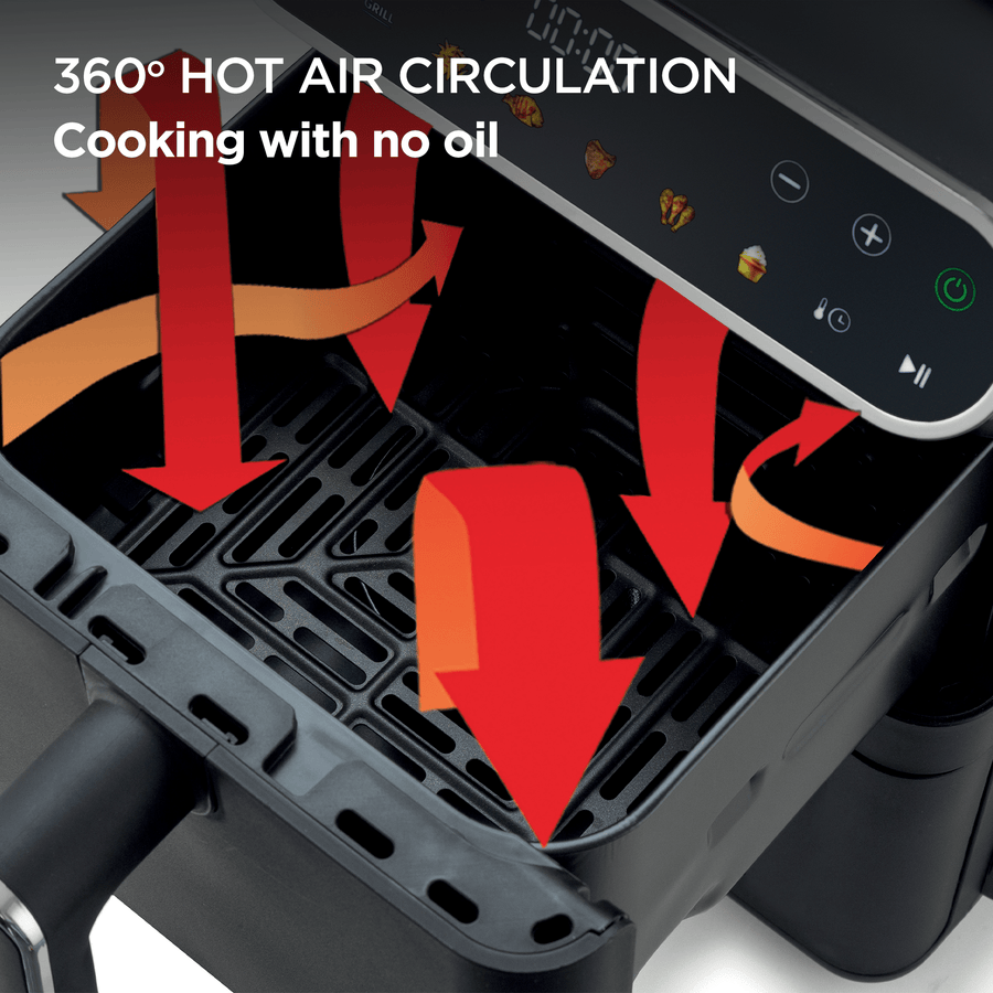 Kenwood Vertical Duo Digital Air Fryer 11L Black HFV11.000BK