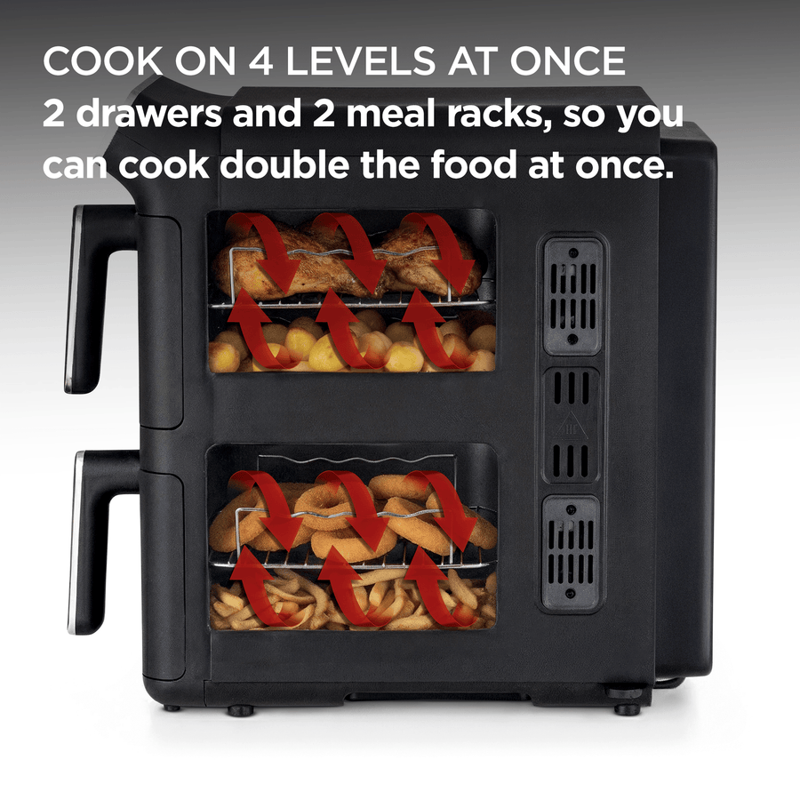Kenwood Vertical Duo Digital Air Fryer 11L Black HFV11.000BK