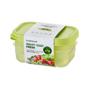 LocknLock Fresh Block Rectangle 330ml 2 Piece HLE5100S2CR