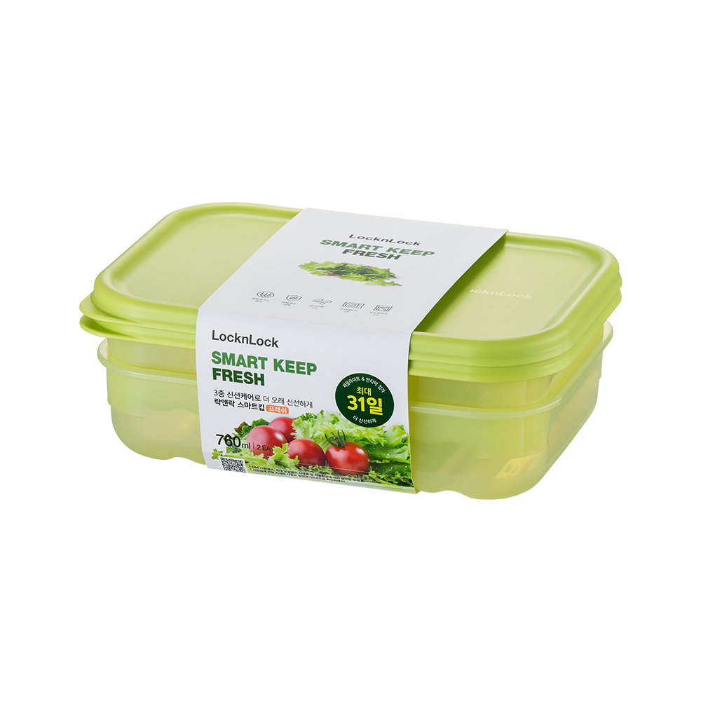 LocknLock FreshBlock Rectangle 760ml 2 Piece HLE5300S2CR