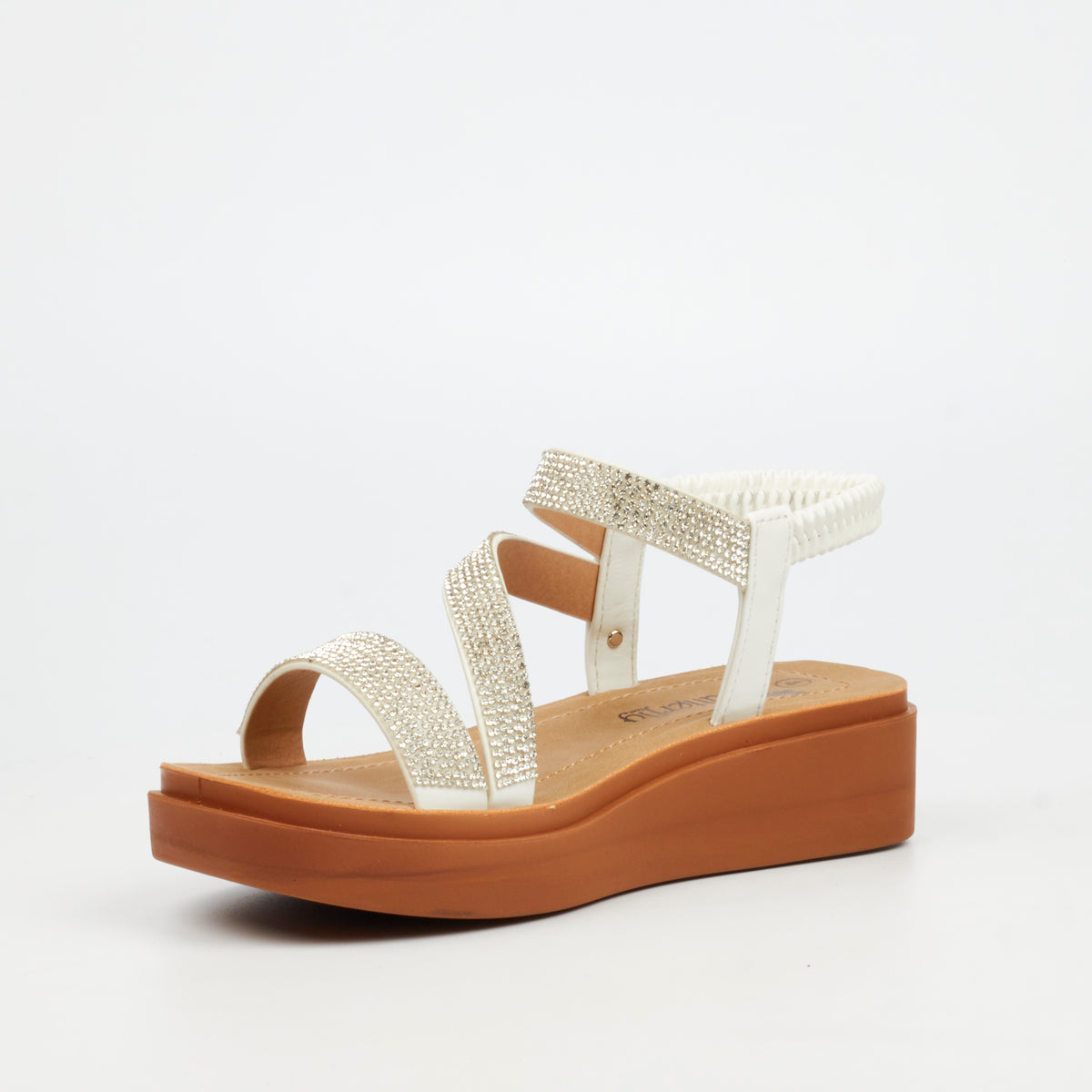 Butterfly Feet Ladies Holt 1 Sandals-White