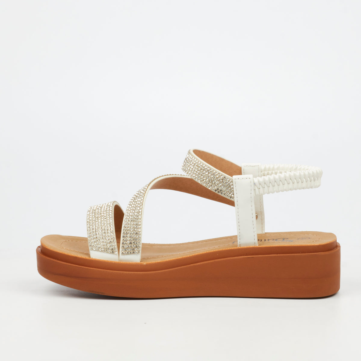 Butterfly Feet Ladies Holt 1 Sandals-White