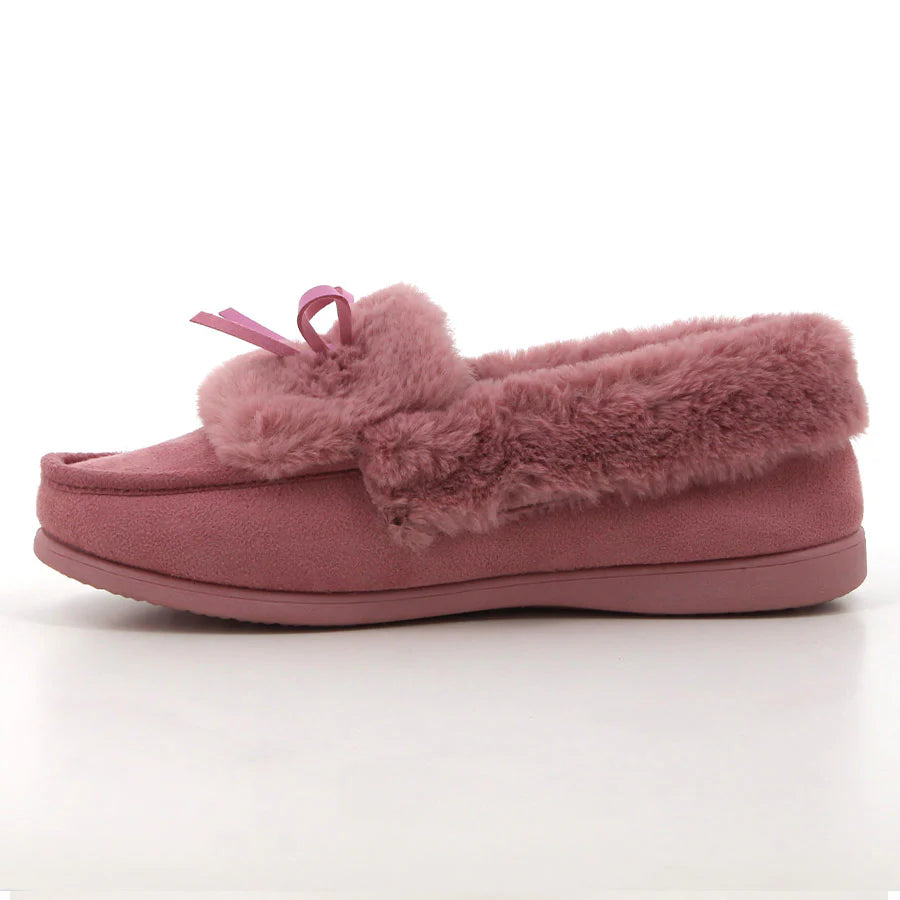 Hush Puppies Ladies Winter Slippers Marie Dusty Pink HPL01199DUPK.