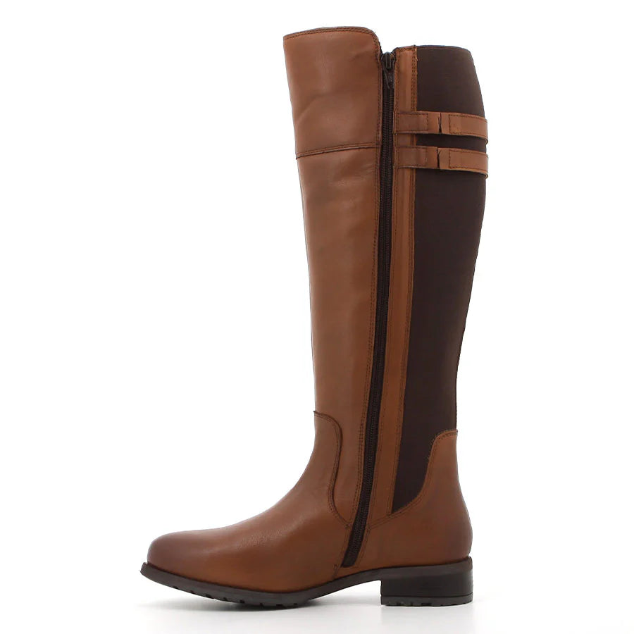 Hush Puppies Arla Long Boots Burnished Tan Leather HPL01299BBTA-04