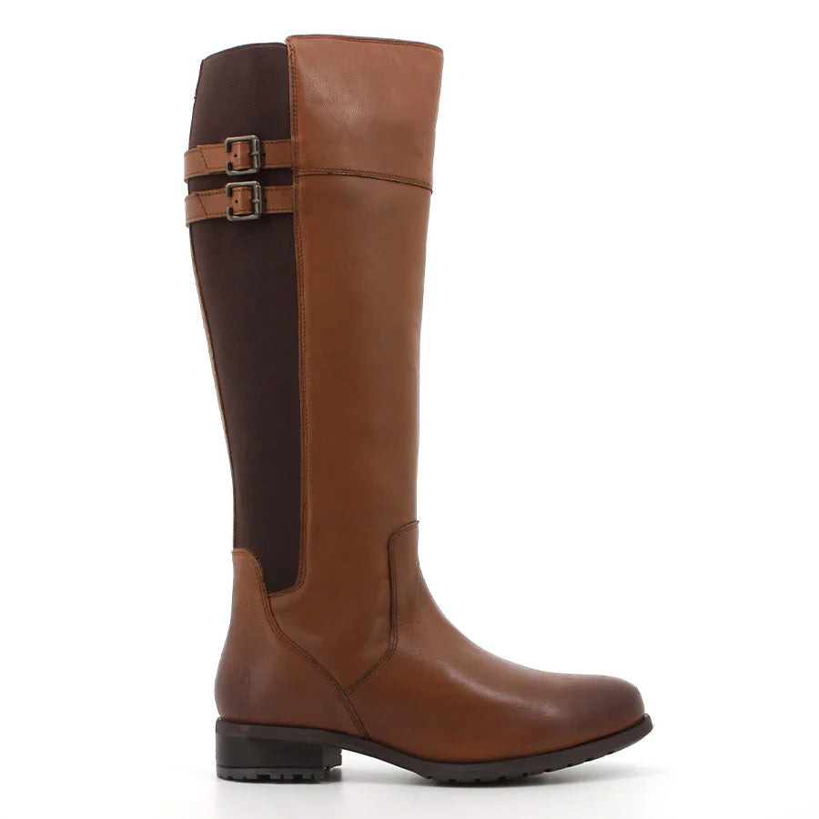 Hush Puppies Arla Long Boots Burnished Tan Leather HPL01299BBTA-04