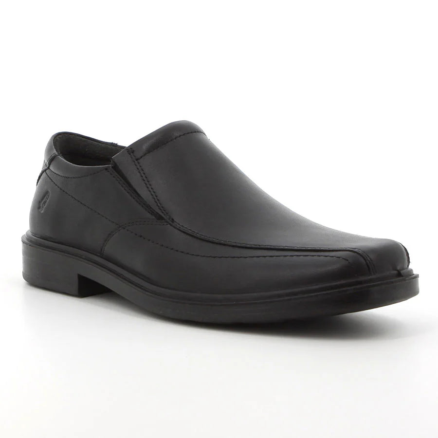 Hush Puppies Mens  Rainmaker II Slip On Leather Shoes-Black HPM00899BKBK