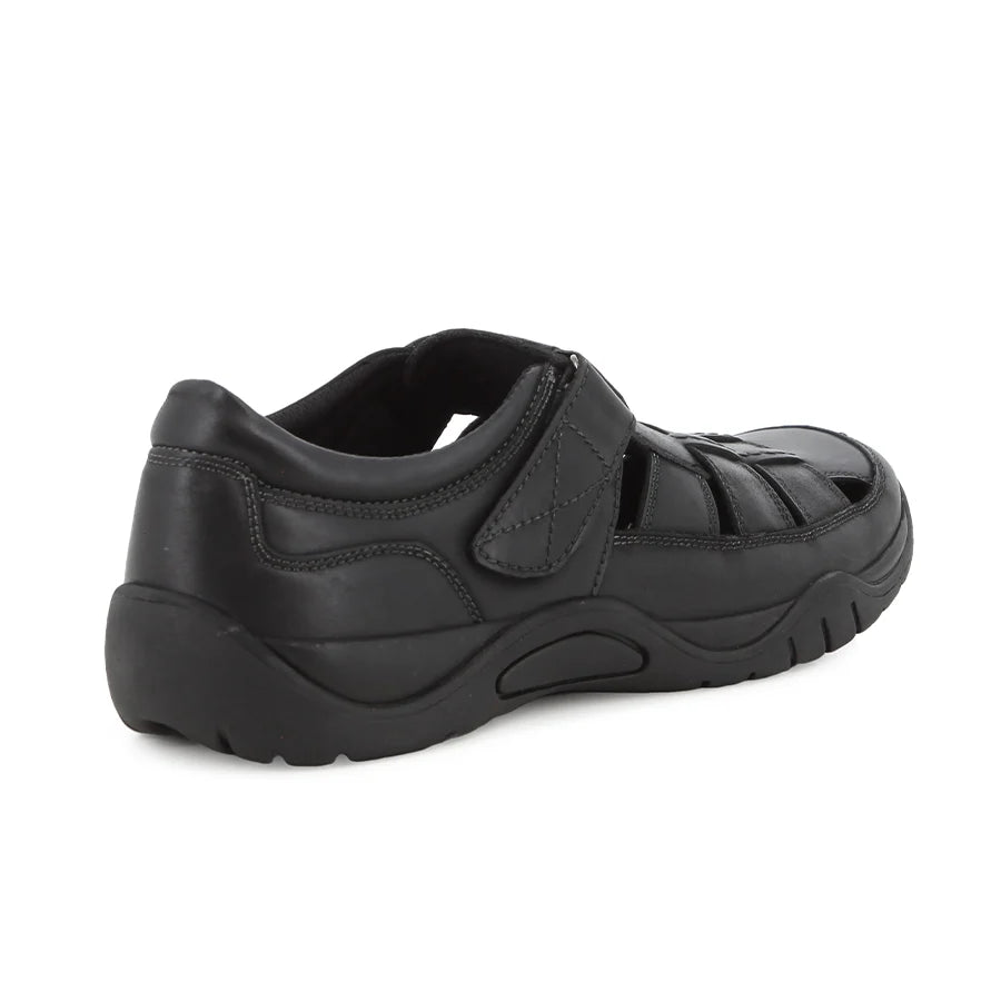 Hush Puppies Men's Rabson Casuals Leather Sandal-Black HPM01055BKBK