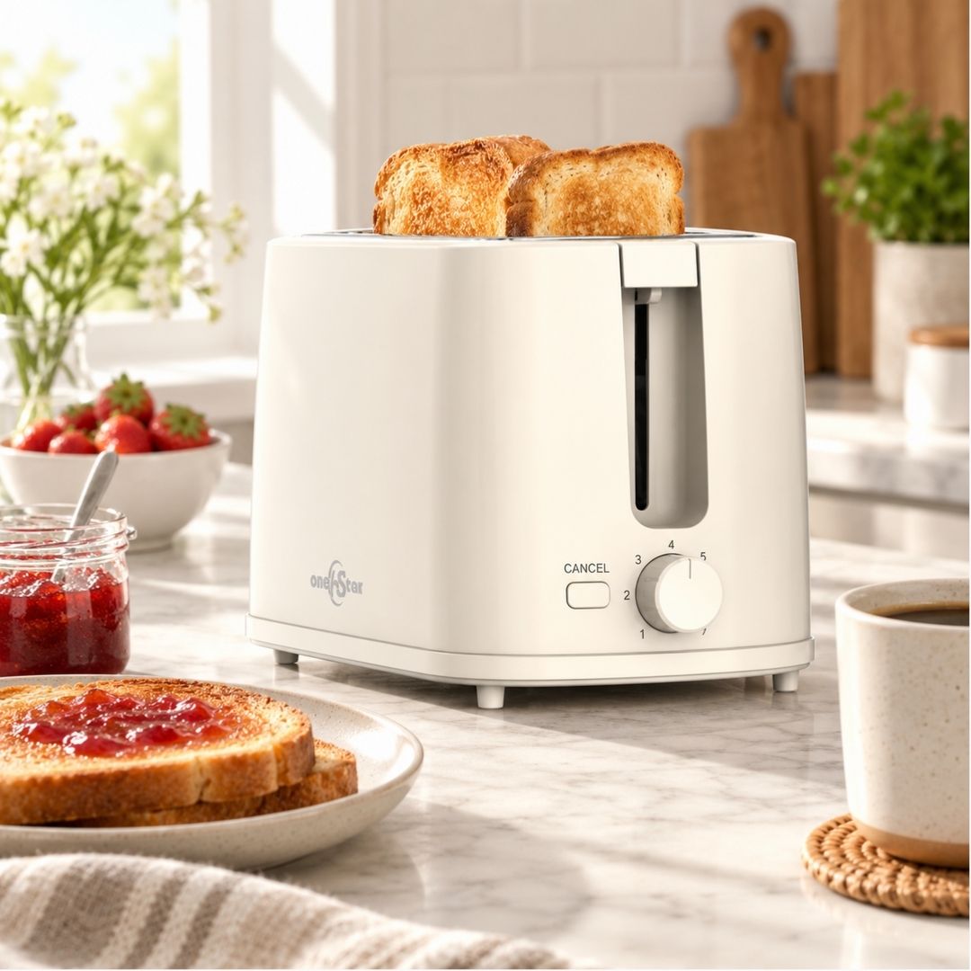 Homestar 2-Slice Toaster Ivory HS-JY62106.