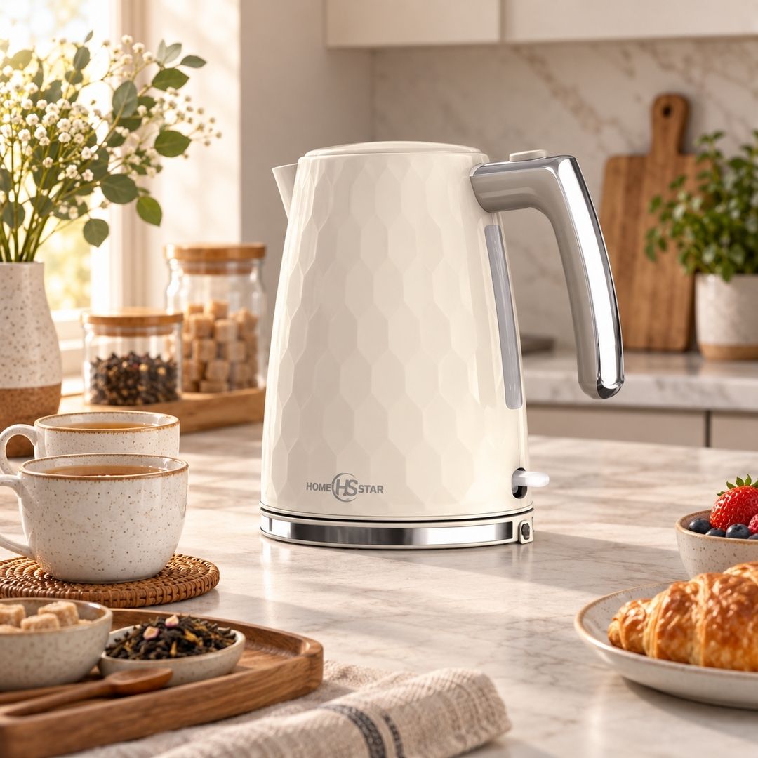 Homestar Electric kettle Cordless Honeycomb 1.7L Ivory KE82I07A-I.