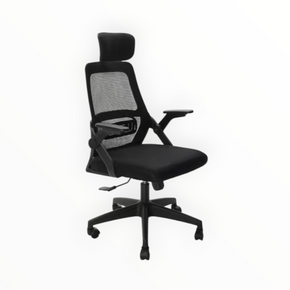 Mesh Back Swivel & Tilt Adjustable Arms Offer Chair Black HT811A