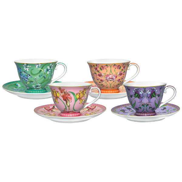 Maxwell & Williams Estelle Michaelides Mystique Tall Cup & Saucer Set Of 4 230ml HV0579
