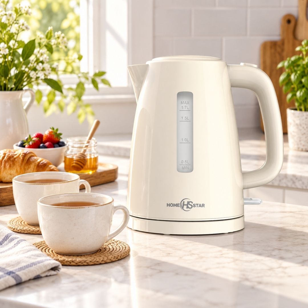 Homestar Electric Kettle 1.7L Ivory HS-KE82107B-I.