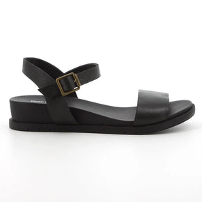 Hush Puppies Graice Leather Strap Sandals - Black (8036725260377)