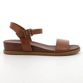 Hush Puppies Graice Leather Strap Sandals - Gognac (8036727193689)