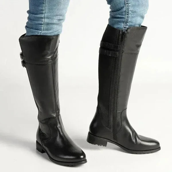 Hush Puppies Arla Black Leather Boot HPL012999BKBK