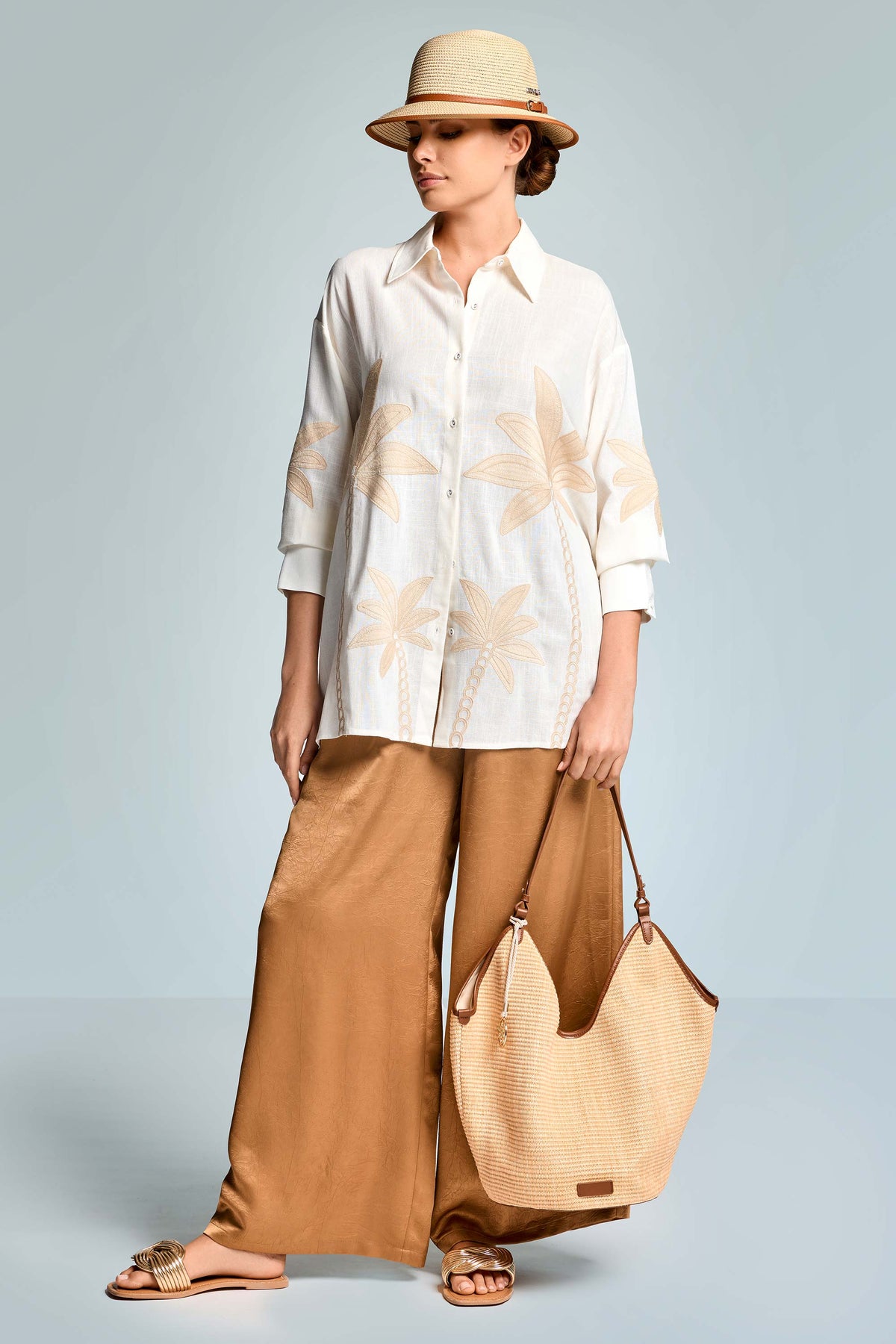 Iconique Lily Oversize Shirt-Multicolor IC26-013