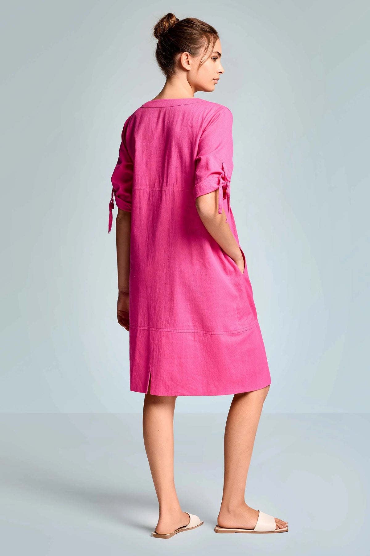 Iconique Jade 3/4 Dress-Fuchsia IC26-077