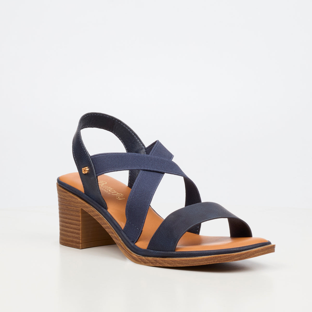 Butterfly Feet Ladies Imelda 1 Sandal-Navy.