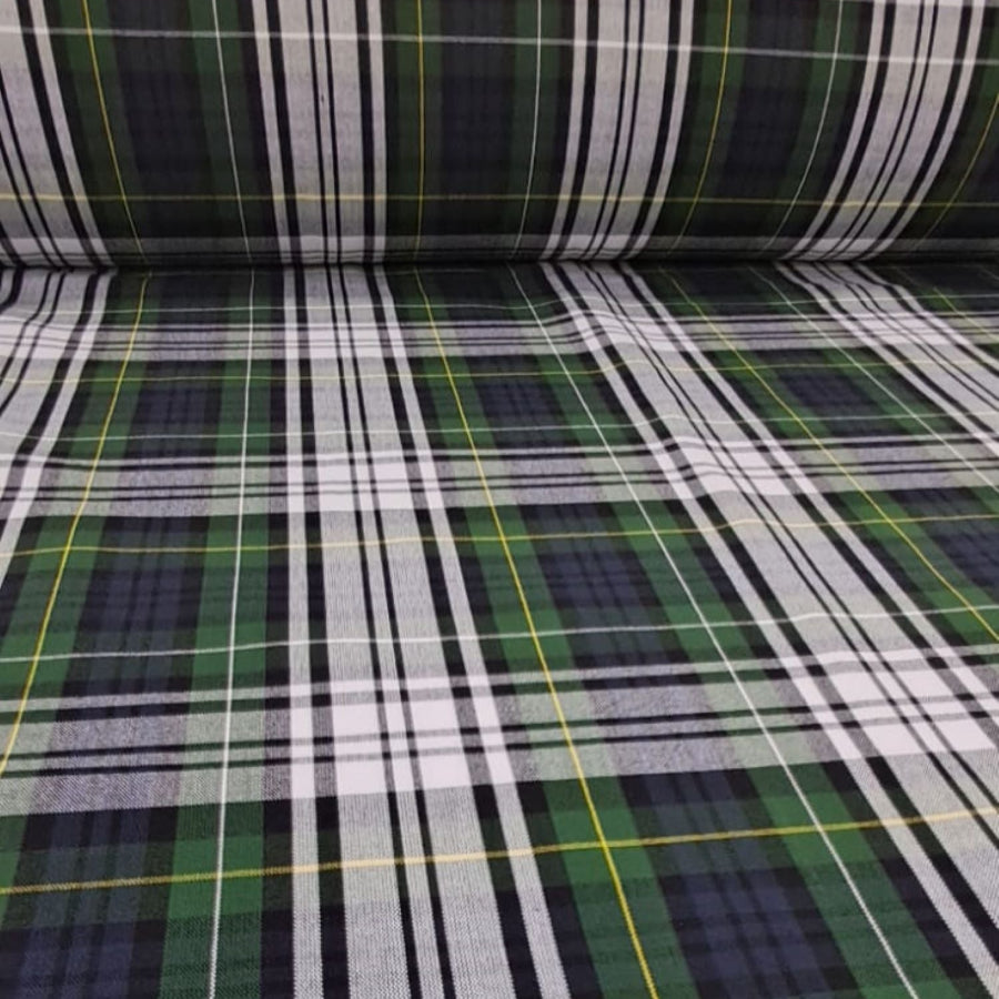 Tartan Checks Green / White