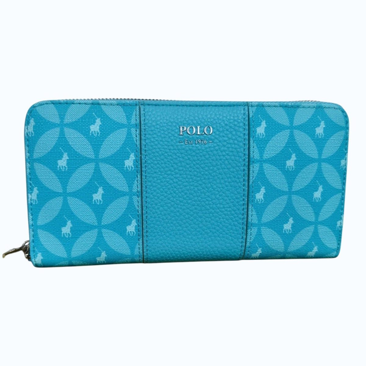 Polo Mini Zip Around purse turquoise