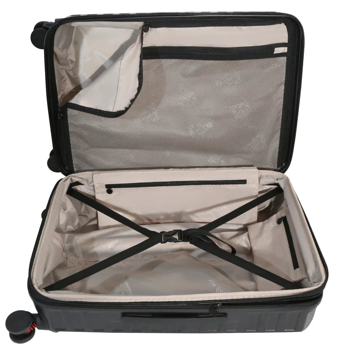 Dakar Desert 65cm Expandable Medium Trolley Suitcase Black DKD0200.