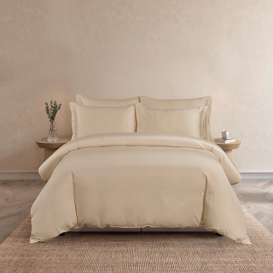 Cotton Co Ultra Soft 300 Thread Count Champagne Duvet Cover Set