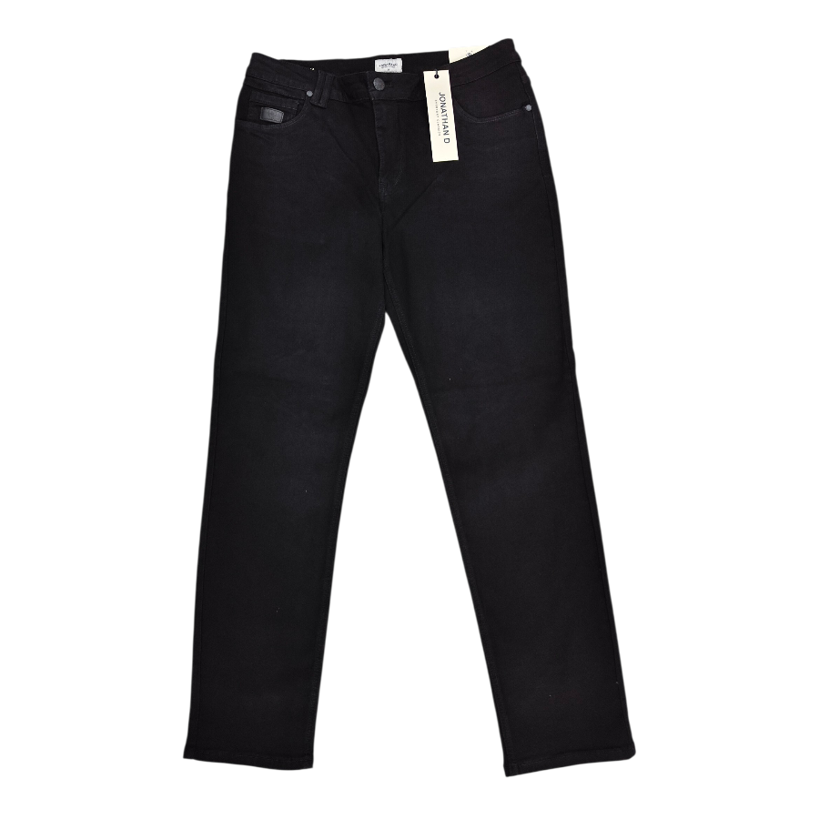 Jonathan D Mens Denim Jeans Black JDPUGLIA.