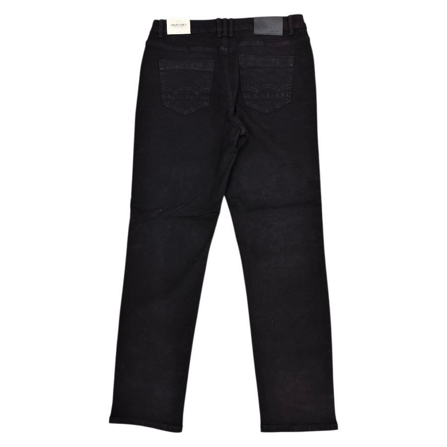 Jonathan D Mens Denim Jeans Black JDPUGLIA.